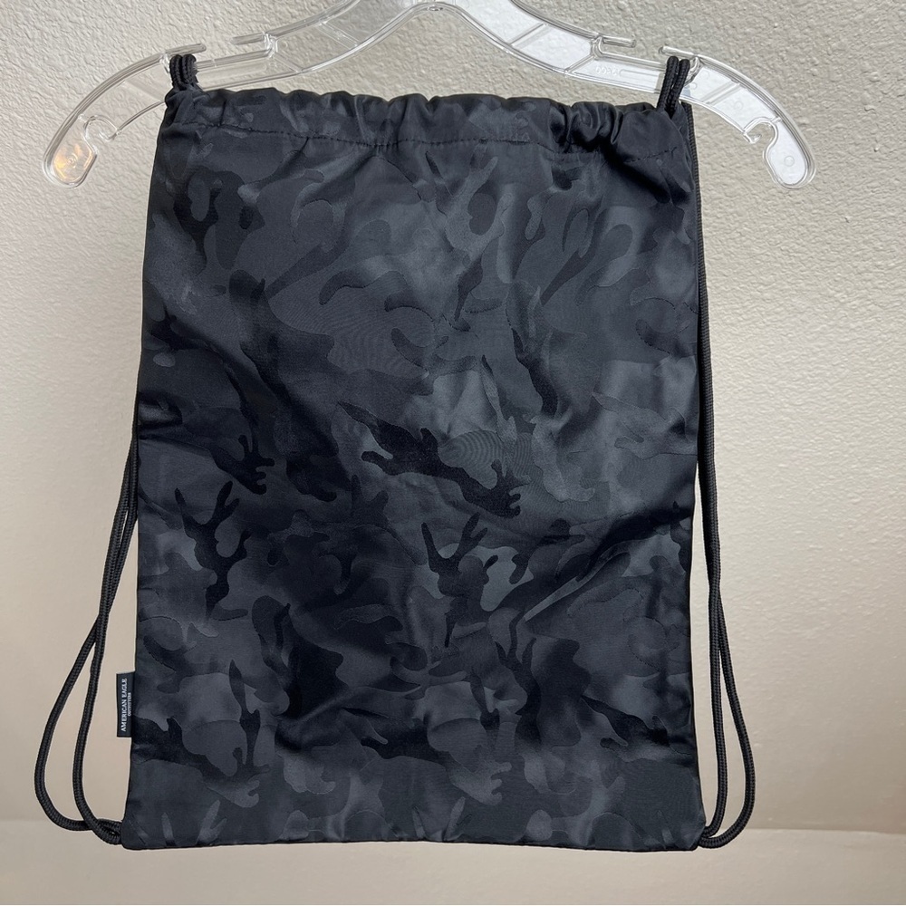 AMERICAN EAGLE OUTFITTERS Black on Black Camo Print. Approximate 17X13.